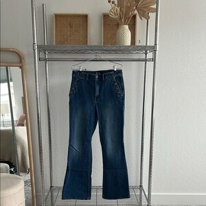 GAP Blue Flare Wide Leg Jeans